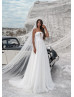 Strapless Ivory Satin Tulle Royal Wedding Dress